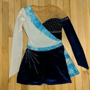 Dance team pom costume dress